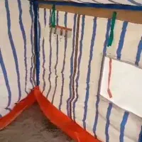 چادر 4×3سفید استر دار