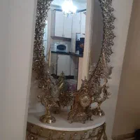 آینه و شمعدان سنگین وزن برنز