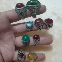 ۹ انگشتر نقره