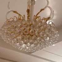 دو عدد لوستر با گوی کریستال بسیار زیبا