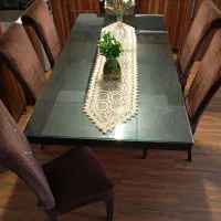 میز نهار خوری ۸ نفره با ۶ صندلی