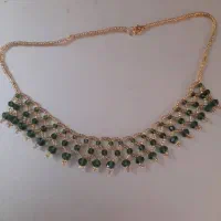 گردنبد کریستال رنگ صابت  وبدون حساسیت