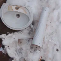 یک عدد روشویی گلدار|لوازم سرویس بهداشتی|قیدار, |دیوار