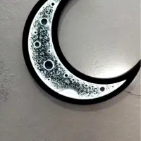 تابلو دکور ماه همراه با نور