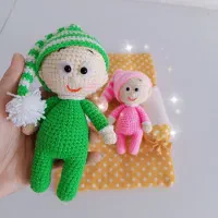 عروسک و ست سیسمونی بافتنی