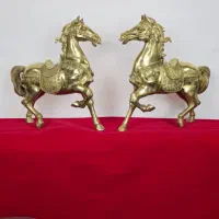 مجسنه برنز اسب بزرگ جفت برنزی