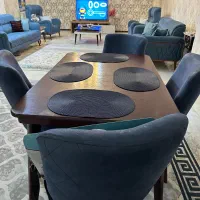 مبلمان ۸ نفره و ناهارخوری ۴ نفره و میز وسط و عسلی|مبلمان خانگی و میز عسلی|تهران, شهرک گلها (تهرانسر)|دیوار
