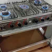 اجاق گاز پنج شعله فر دار سالم