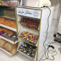 میز ویترین چوبی پوشاک لباس دخل پاچال قفسه mdf طبقه|فروشگاه و مغازه|شیراز, بعثت|دیوار