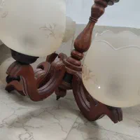 لوستر چوبی شش شاخه