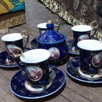 ست قهوه خوری لیلی مجنون طلاکوب