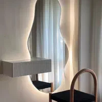 آینه قدی دیواری دفرمه LED با کنسول MDF|آینه|تهران, شهرک غرب|دیوار