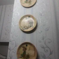 ۳ عدد دیوارکوب از جنس بامبو .کار دست