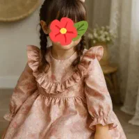 پیراهن مجلسی وگلسر پاپیون ۳ تا ۵ سال نو