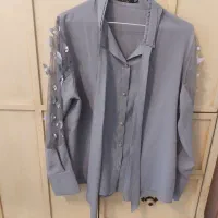 شومیز کرواتی آستین پروانه ای