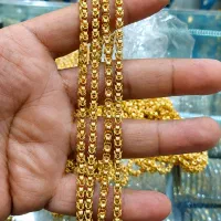 زنجیر نقره مدل بیروتی آبکاری طلا  (رویال)