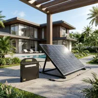پکیج خورشیدی قابل حمل همراه پنل و باتری لیتیومی