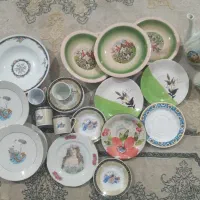 ظروف قدیمی طرحدار و دیوارکوب کلکسیونی