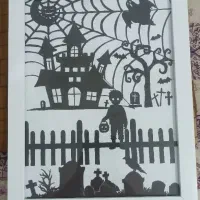 تابلو نقاشی هالووین، نقاشی خط