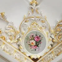 نقاشی رنگ گچبری پتینه کاری ورق طلا کناف راویز|خدمات پیشه و مهارت|بندرعباس, |دیوار