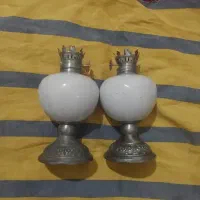 چراغ نفتی نقره عتیقه
