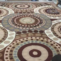 روفرشی مخمل زرتاب یزد طرح سنگ فرش رنگ قهوه ای