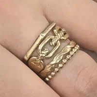 طلای نو انگشترهای‌ مینیمال