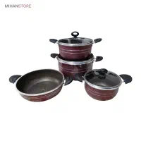 سرویس قابلمه و تابه لانه زنبوری 7 پارچه هلنا