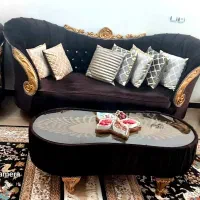 فروش فوری مبلمان نیم استیل ۸ نفره|مبلمان خانگی و میز عسلی|ملایر, |دیوار