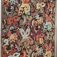 فرش ۴متری ابریشم فانتزی کرم قهوه ای مناسب ویلا