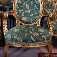 مبل استیل فرحی طلایی ۹ نفره معاوضه با گوشی دارم|مبلمان خانگی و میز عسلی|کرج, شهرک پردیسان|دیوار