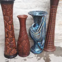 ۵تا گلدان سفالی در حد نو