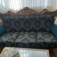 مبل ۹ نفره چوب راش و بوفه|مبلمان خانگی و میز عسلی|بناب, |دیوار