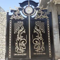 درب فرفورژه.درب باغ.درب حیاط.درب اهنی|مصالح و تجهیزات ساختمان|خمینیشهر, |دیوار