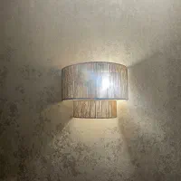 ست لوستر و دیوارکوب با نخ رافیا|لوستر و چراغ آویز|اراک, |دیوار