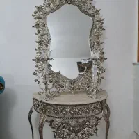 آیینه و شمعدان جنس شامپاژ|صنایع دستی و سایر لوازم تزئینی|تبریز, |دیوار