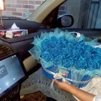 دسته گل روبانی با رنگ و باکس مورد علاقه ی شما