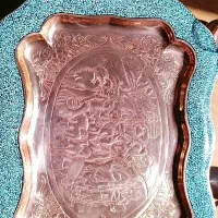 سینی سینی و گالش فیروزه کوبی وقلمکاری|صنایع دستی و سایر لوازم تزئینی|شهرکرد, |دیوار