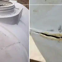 جوشکاری وتعمیر مجزن آب پلی اتیلن