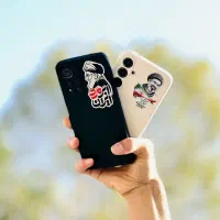 برچسب پشت گوشی