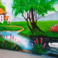 نقاشی دیواری مدارس منظره ،چهره، خطاطی|خدمات پیشه و مهارت|قم, پردیسان|دیوار