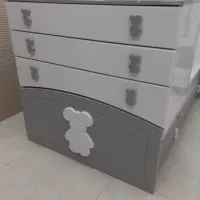 سرویس چوب سیمونی مدل تدی کمد ویترین تخت نوزاد|تخت و سرویس خواب|لنگرود, |دیوار