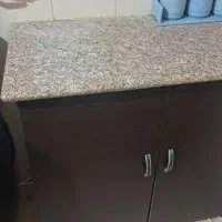 کابینت تمام ام دی اف جک دار و سینک دوقلو  استیل