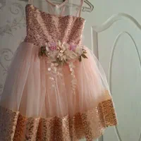 پیراهن مجلسی  دخترانه  سایز ۱ نو