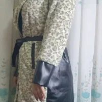 پالتو مانتوی مجلسی پلنگی چرم کاپشن مارک و برند