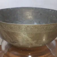 کاسه مسی قاجاری تاریخ دار