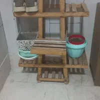 پایه گل چوبی نو