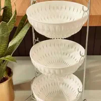 جا پیاز و سیب زمینی رنگ قهوه ای سه طبقه