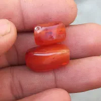 جفت مهره عقیق یمنی کهنه