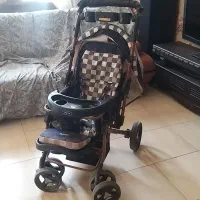 کالسکه مارک بیبی لند رنگ سرمه ای چهارخونه